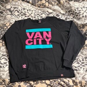 Black and Pink Crewneck Sweater